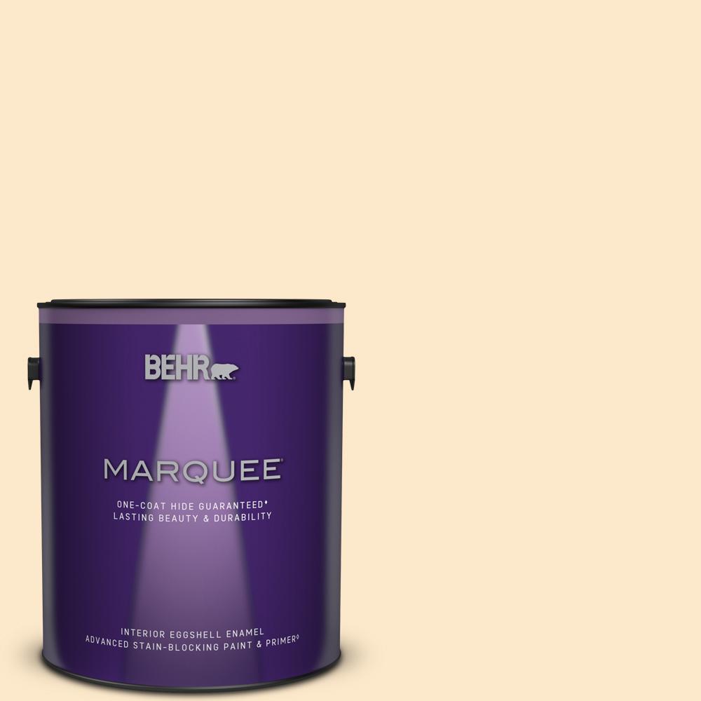 BEHR MARQUEE 1 gal. YLW02 Spanish Lace Eggshell Enamel Interior Paint