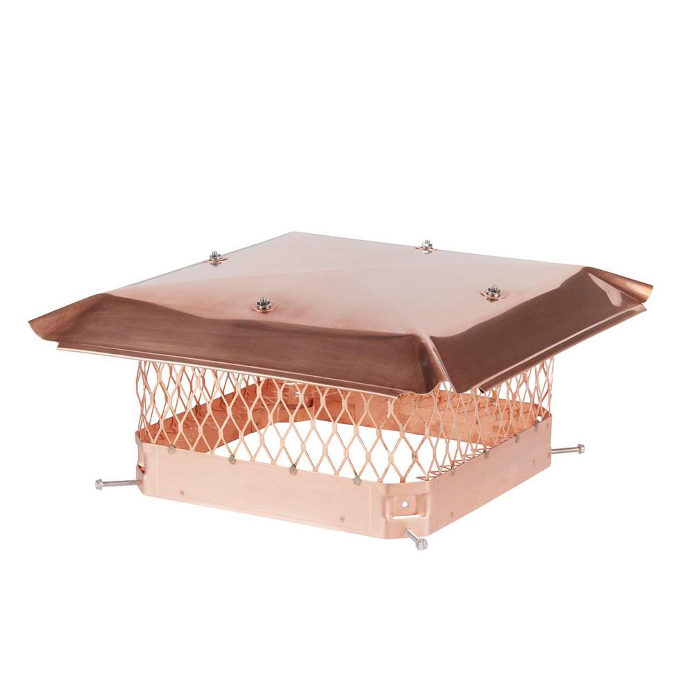 Hy C 13 In X 13 In Bolt On Single Flue Chimney Cap In Copper Cp1313 The Home Depot