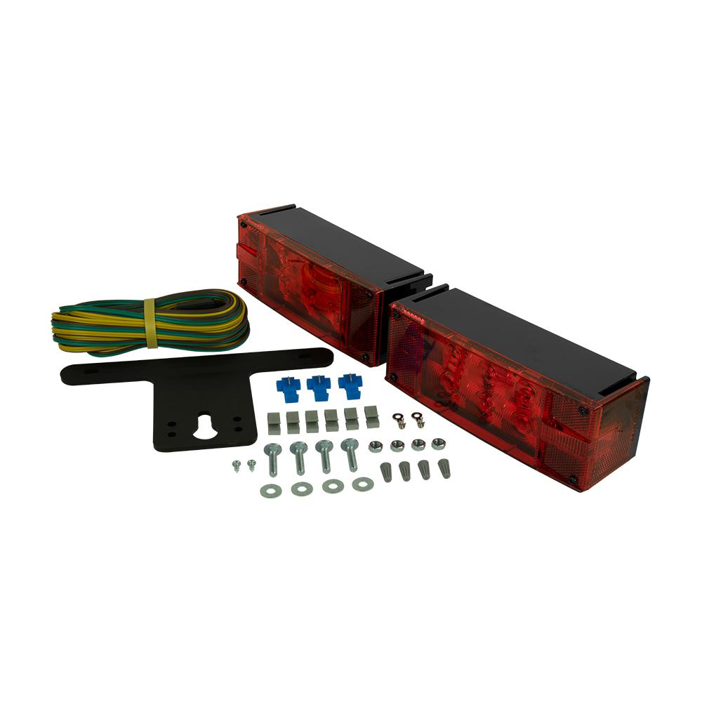 Blazer International Trailer Lamp Kit 7 8 In Led Low Profile Blazer International Trailer Lamp Kit 7 8 In Led Low Profile Submersible Rectangular Lights Red For Under And Over 80 C7280 The Home Depot