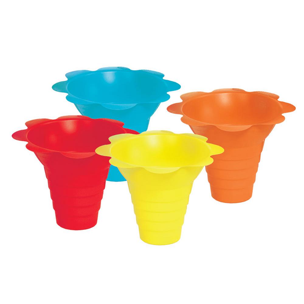 Paragon 4 Oz Multicolor Flower Drip Tray Snow Cone Cups 6502 The Home Depot 1959
