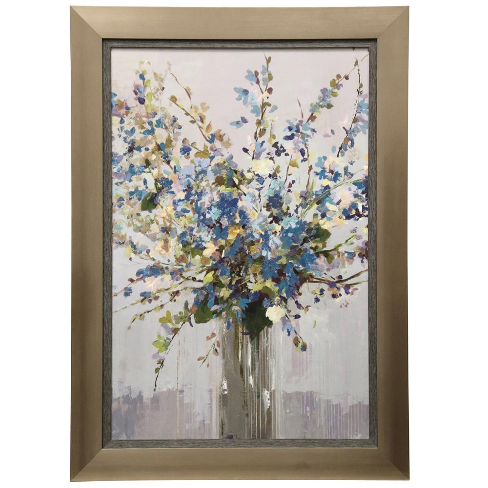 Stylecraft Floral Printed Multi Color Gel Coated Ready To Hang Framed Wall Art Qa20038ds The Home Depot