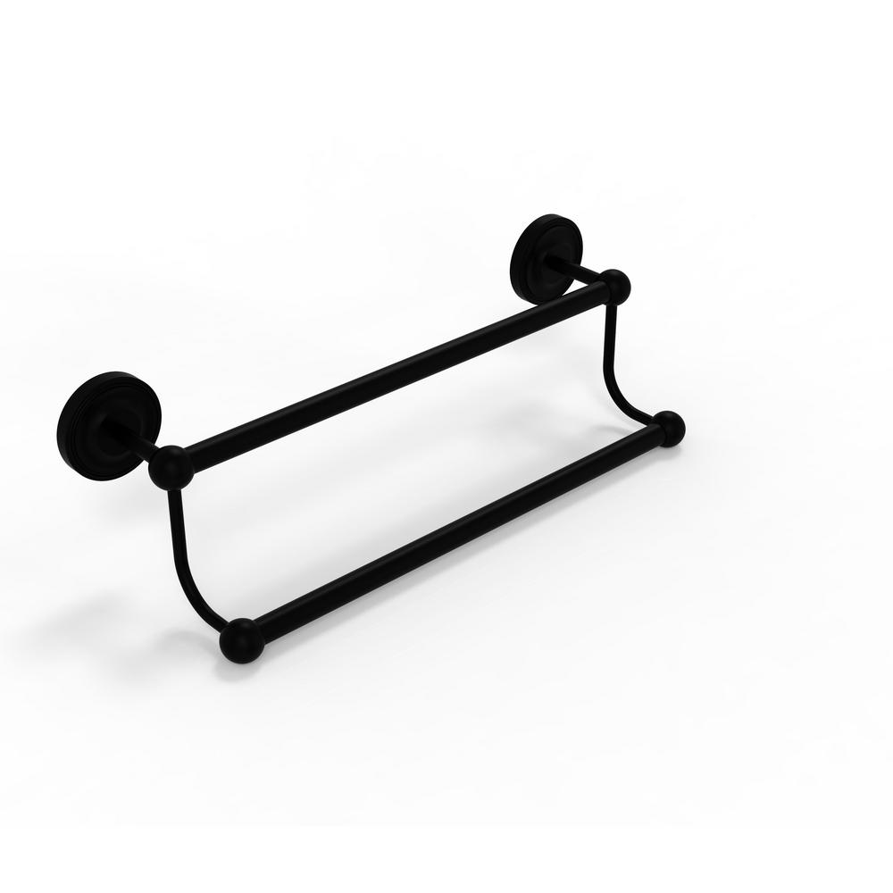 Gatco Latitude II 24 in. Double Towel Bar in Matte Black-4244MX - The ...