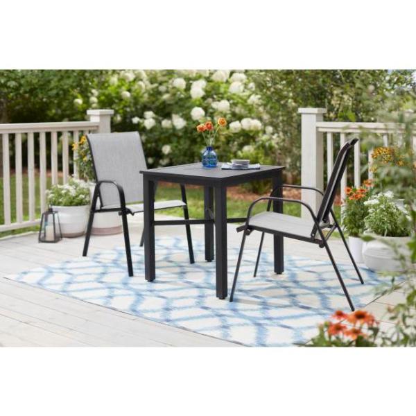 Hampton Bay Black Patio Tables Patio Furniture The Home Depot