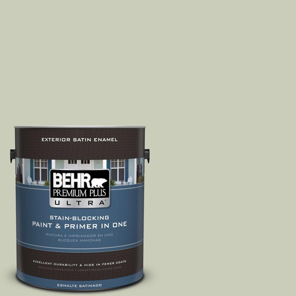 BEHR Premium Plus Ultra 1gal. S3802 Morning Zen Satin Enamel