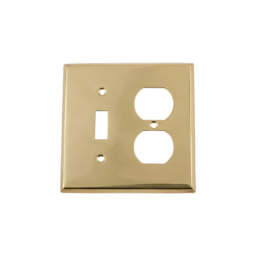 Nostalgic Warehouse New York Switch Plate with Toggle and Outlet in