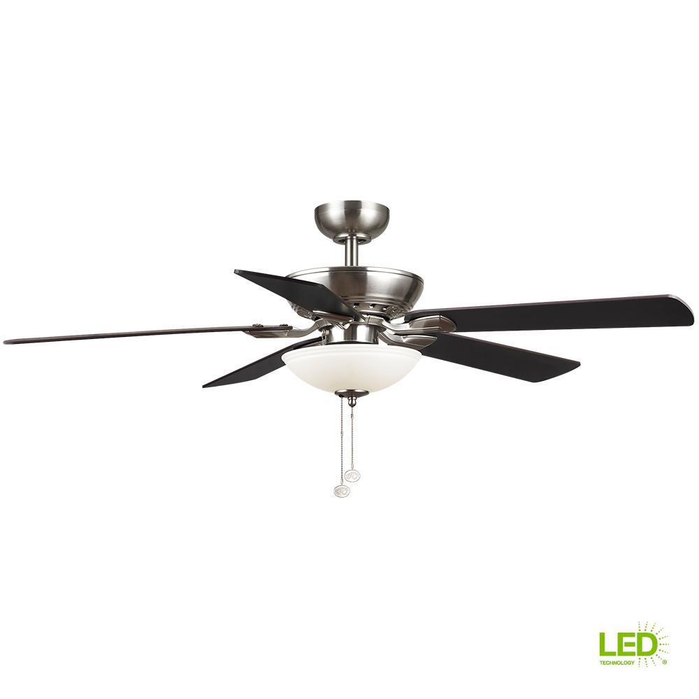 Hampton Bay Connor 52 In Integrated Led Brushed Nickel Ceiling Fan With Light Kit 57447 The Home Depot - Hampton Bay Ceiling Fan Light Issues Hampton Bay Connor 52 In Integrated Led Brushed Nickel Ceiling Fan With Light Kit 57447 The Home Depot - Hampton Bay Ceiling Fan Light Issues