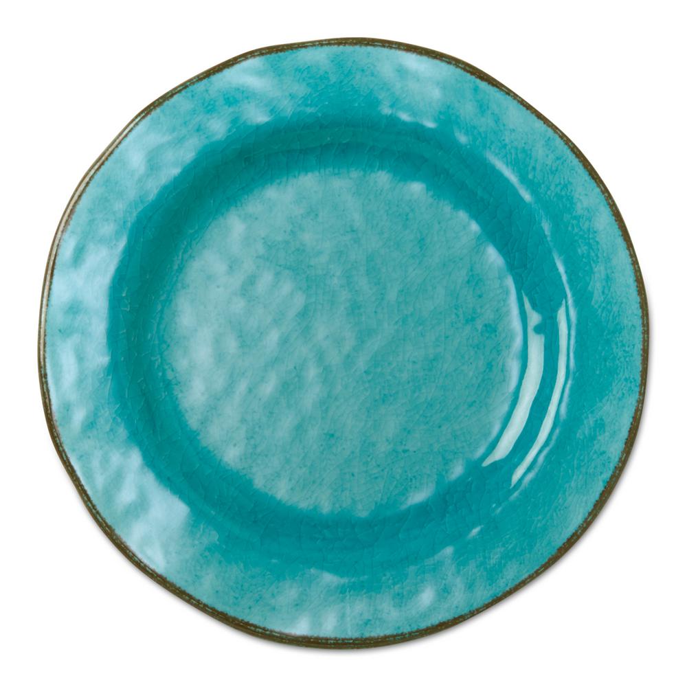 Tag 9 in. Melamine Veranda Salad Plates in Ocean Blue (Set of 4