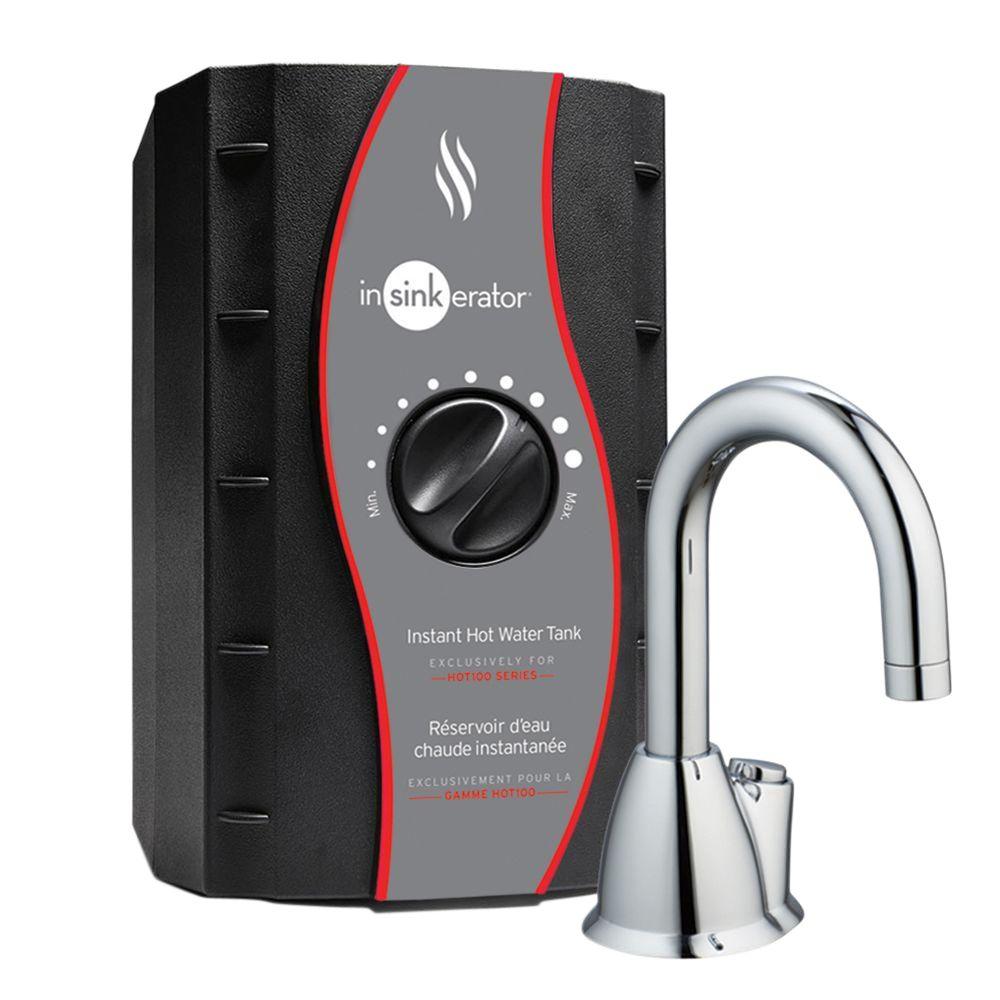 InSinkErator Invite Single-Handle Instant Hot Water Dispenser System in Chrome (Grey)