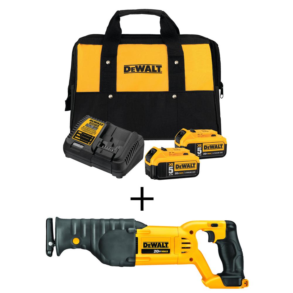 DEWALT FLEXVOLT 60Volt MAX LithiumIon Cordless Brushless Reciprocating Saw with (2) Batteries