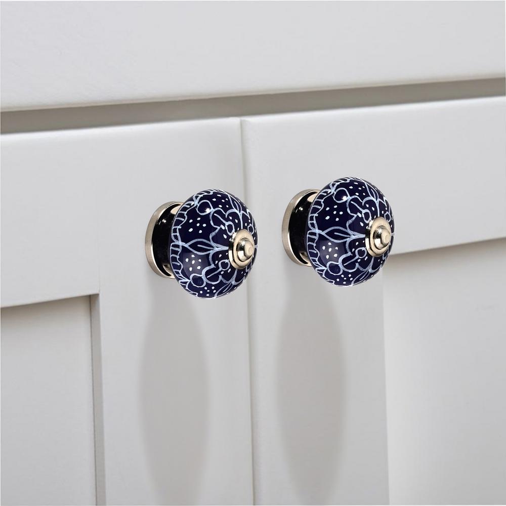 Mascot Hardware Designer 1 3 5 In 40 Mm Blue And White Cabinet