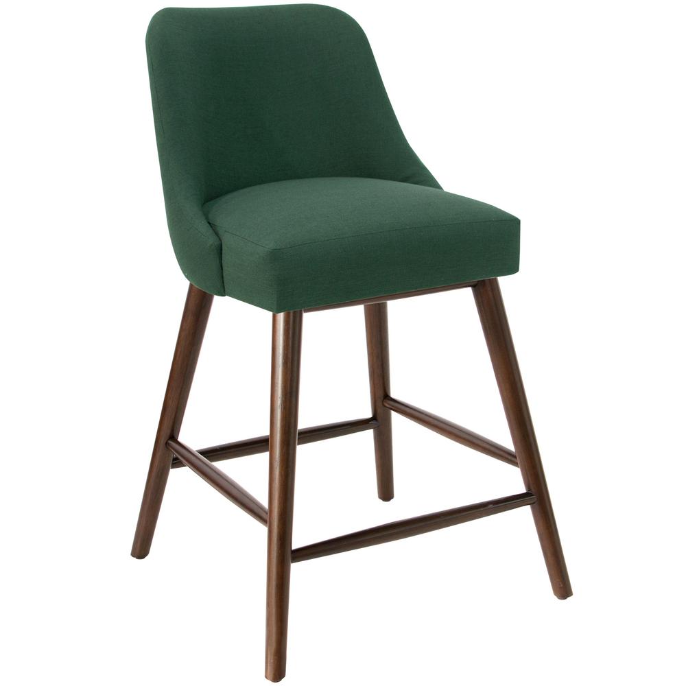 Skyline Furniture Linen Conifer Green Rounded Back Counter Stool 84 Skyline Furniture Linen Conifer Green Rounded Back Counter Stool 84 7lnncnfgrn The Home Depot