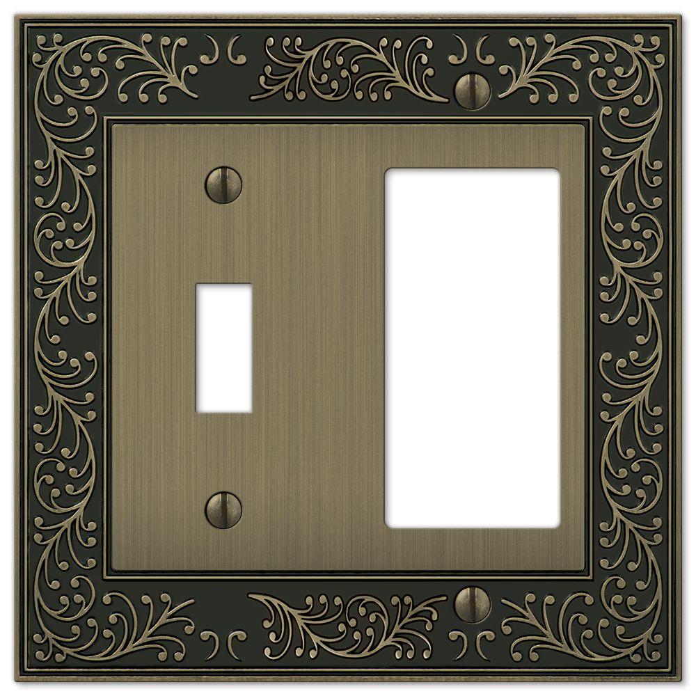 Amerelle English Garden 1 Toggle 1 Decora Combination Wall Plate