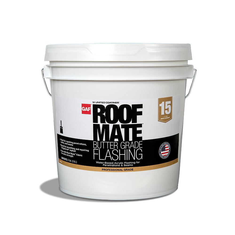 Gaf 2 Gal Light Gray Acrylic Roof Mate Flashing 890288419 The Light Gray Acrylic Roof Mate Flashing
