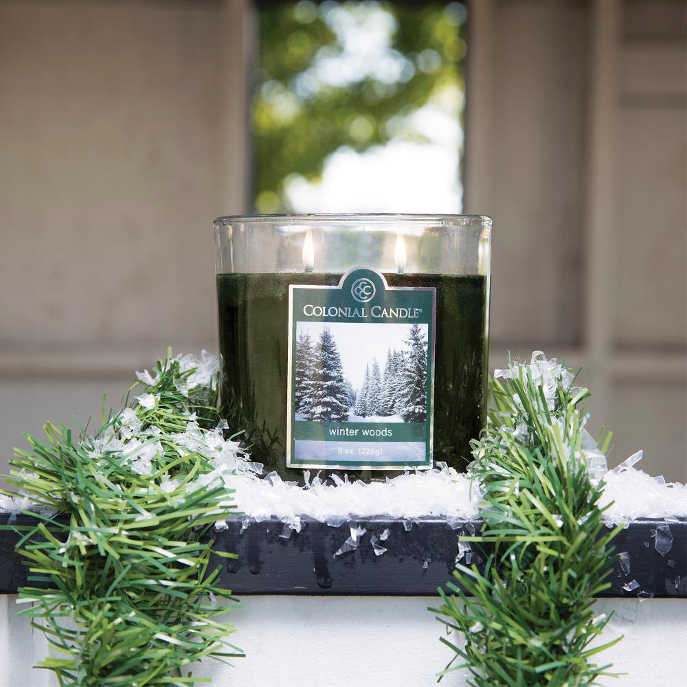 UPC 048019625098 product image for 22 oz. Winter Woods Oval Jar Candle, Green | upcitemdb.com