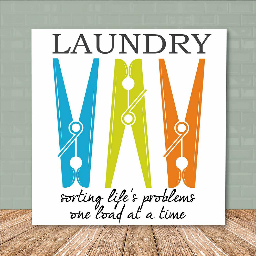Courtside Market 16 in. x 16 in. "Laundry Room III" Canvas Printed Wall