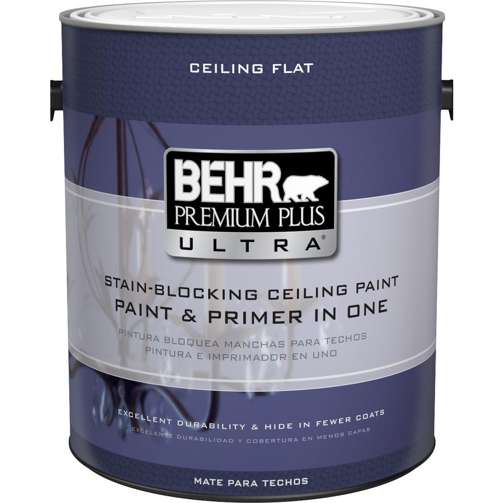 BEHR Premium Plus Ultra 1 Gal Ultra Pure White Ceiling Interior