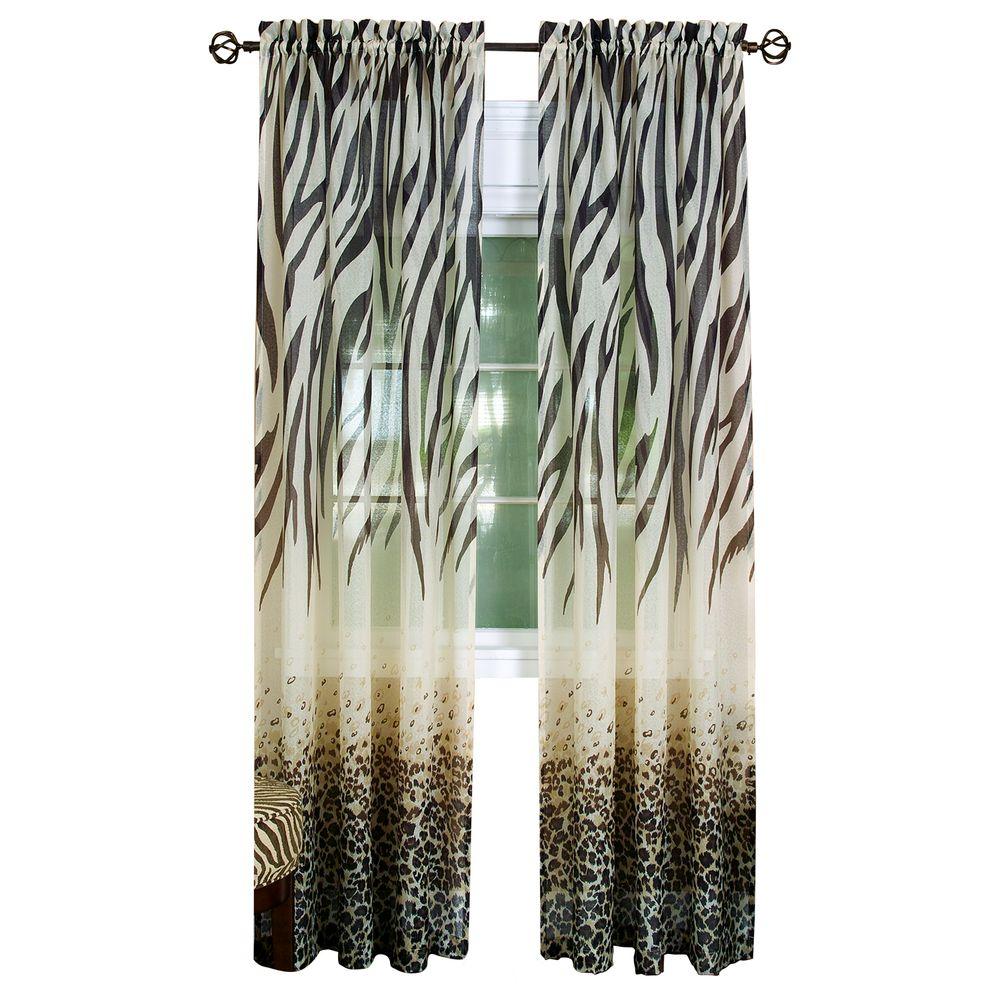 Achim Semi Opaque Brown Kenya Curtain Panel 50 In W X 84 L Achim Semi Opaque Brown Kenya Curtain Panel 50 In W X 84 L