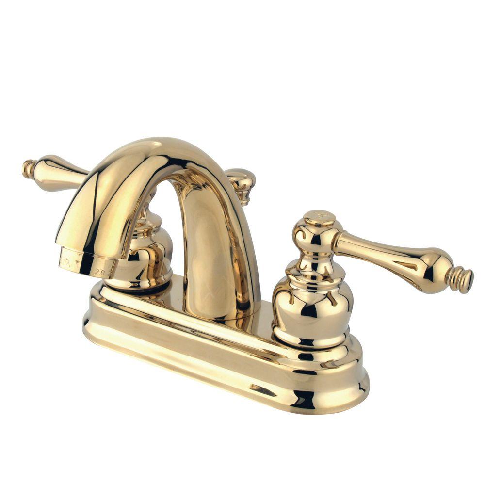 Kingston Brass Restoration 4 in. Centerset 2Handle MidArc Bathroom