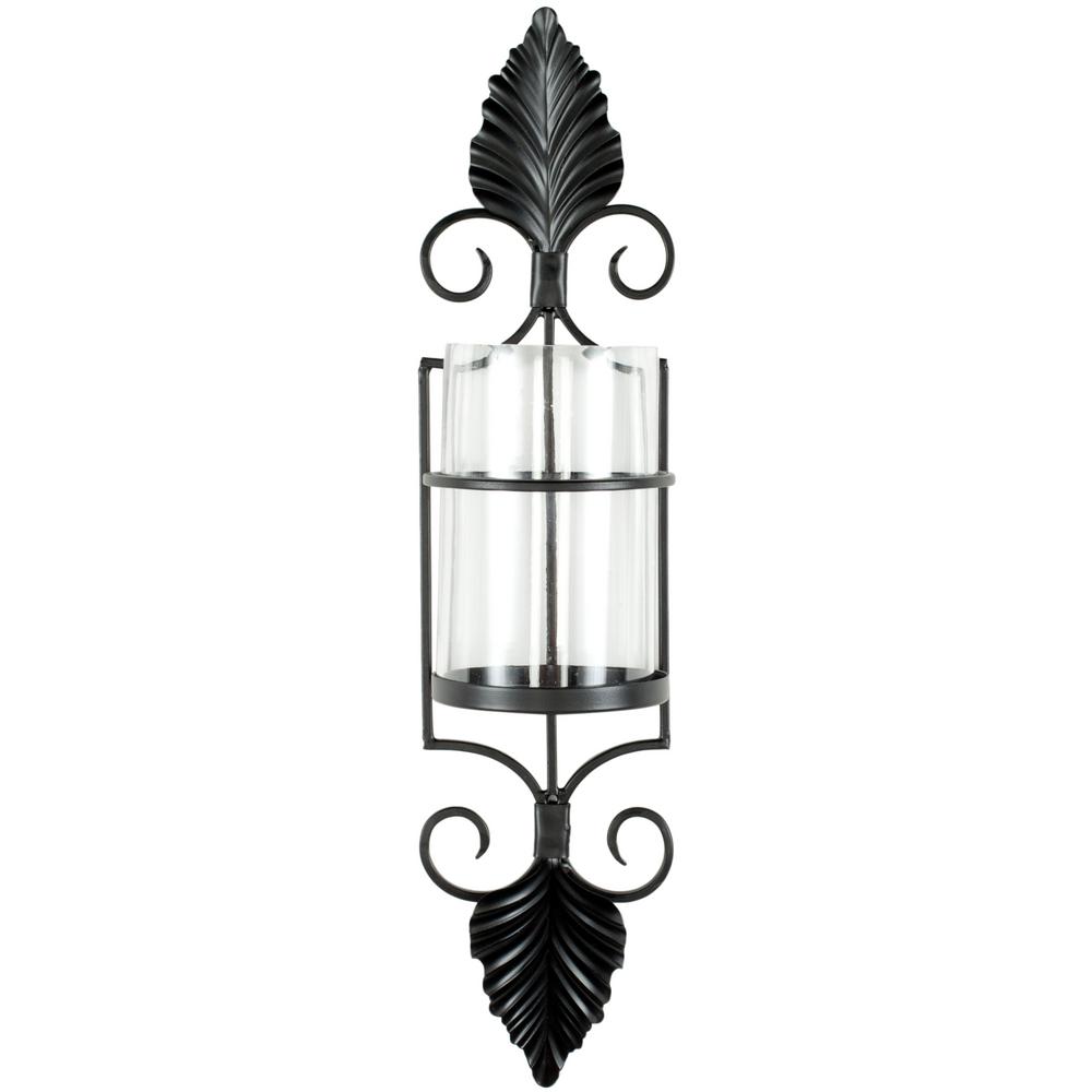 Safavieh 9.4 in. Pillar Sconce in BlackWDC1012A The Home Depot