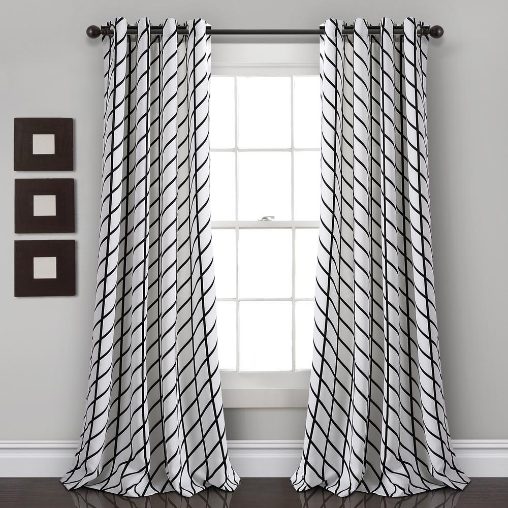 Lush Decor Feather Arrow Geo Window Panels White 84 X 52 2 Pc