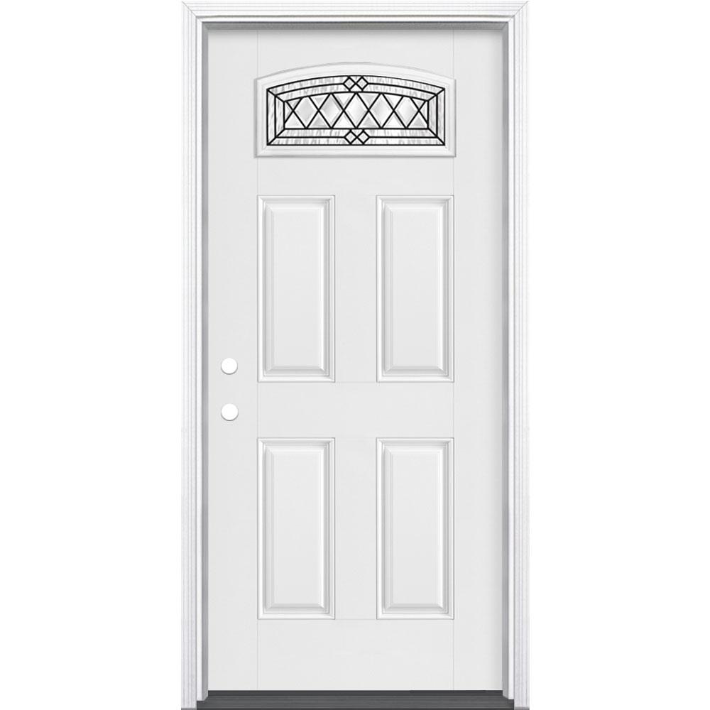 Masonite 36 In X 80 In Halifax Camber Fan Right Hand Primed
