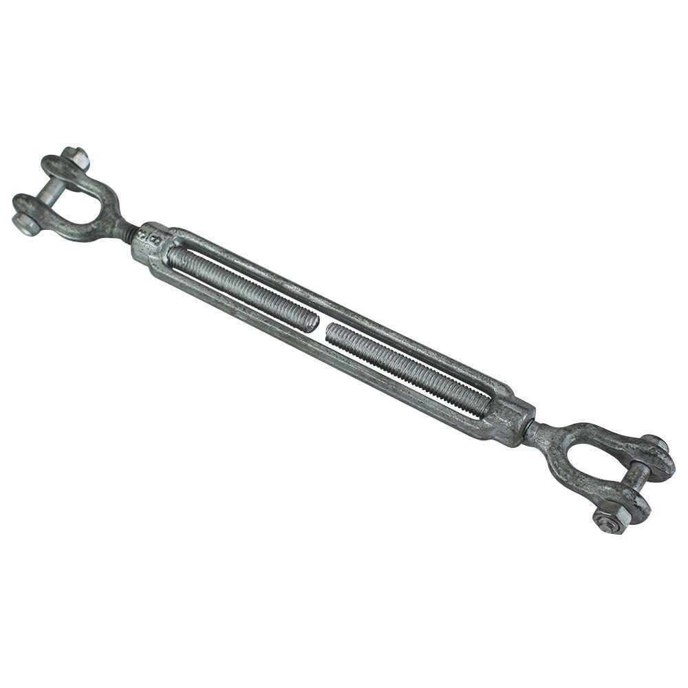 Everbilt 3/8 in. x 6 in. Galvanized Jaw and Jaw Turnbuckle44224 The Home Depot