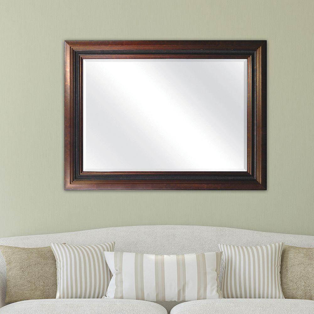 MCS Devlan 38.25 in. x 28.25 in. Framed Mirror in Aged Copper82026