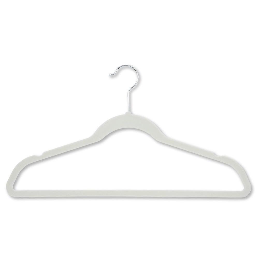 60-Pack Honey-Can-Do HNGT01195 Lightweight Tubular Hangers White