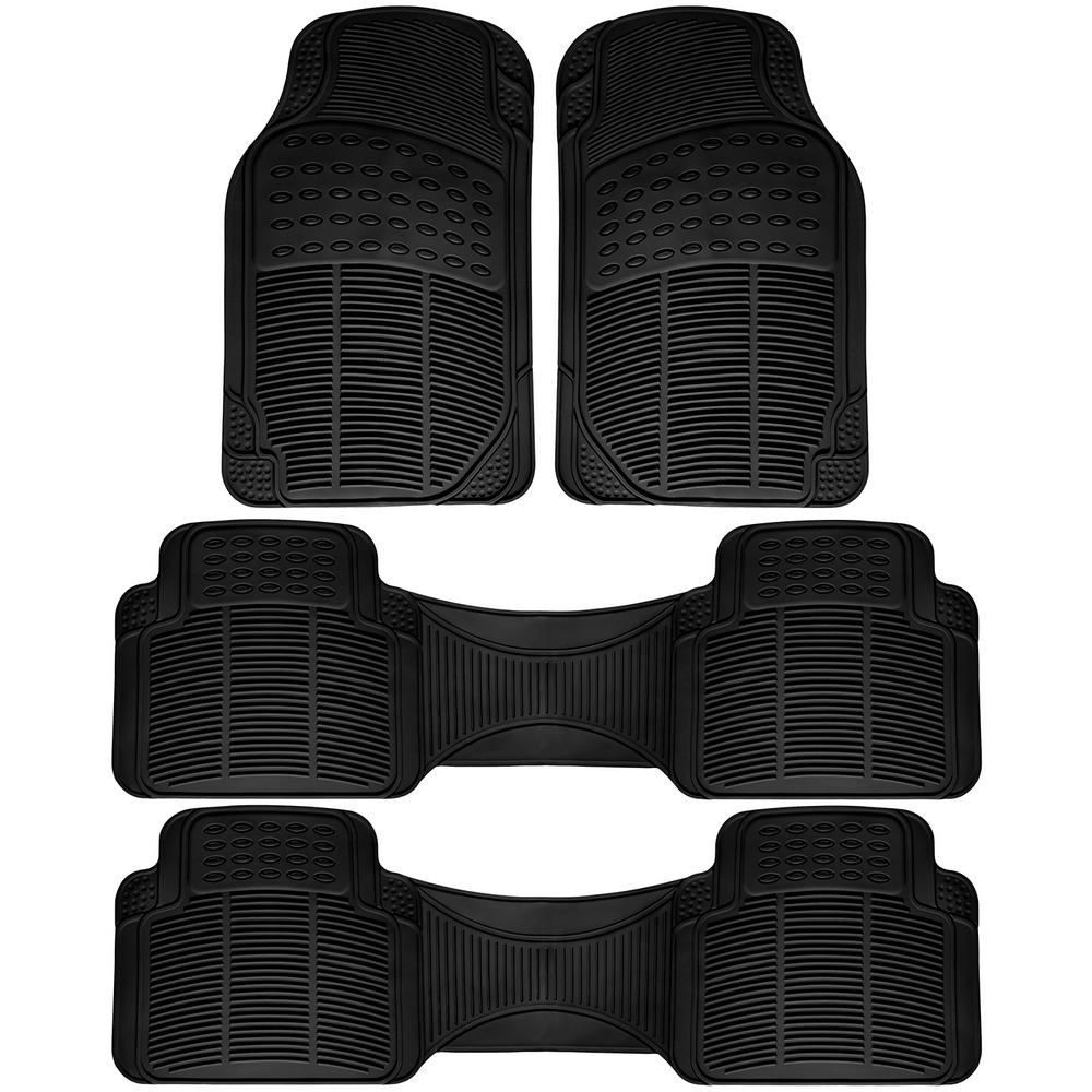 Oxgord Black 4 Piece Heavy Duty 16 5 In X 50 In Floor Mats