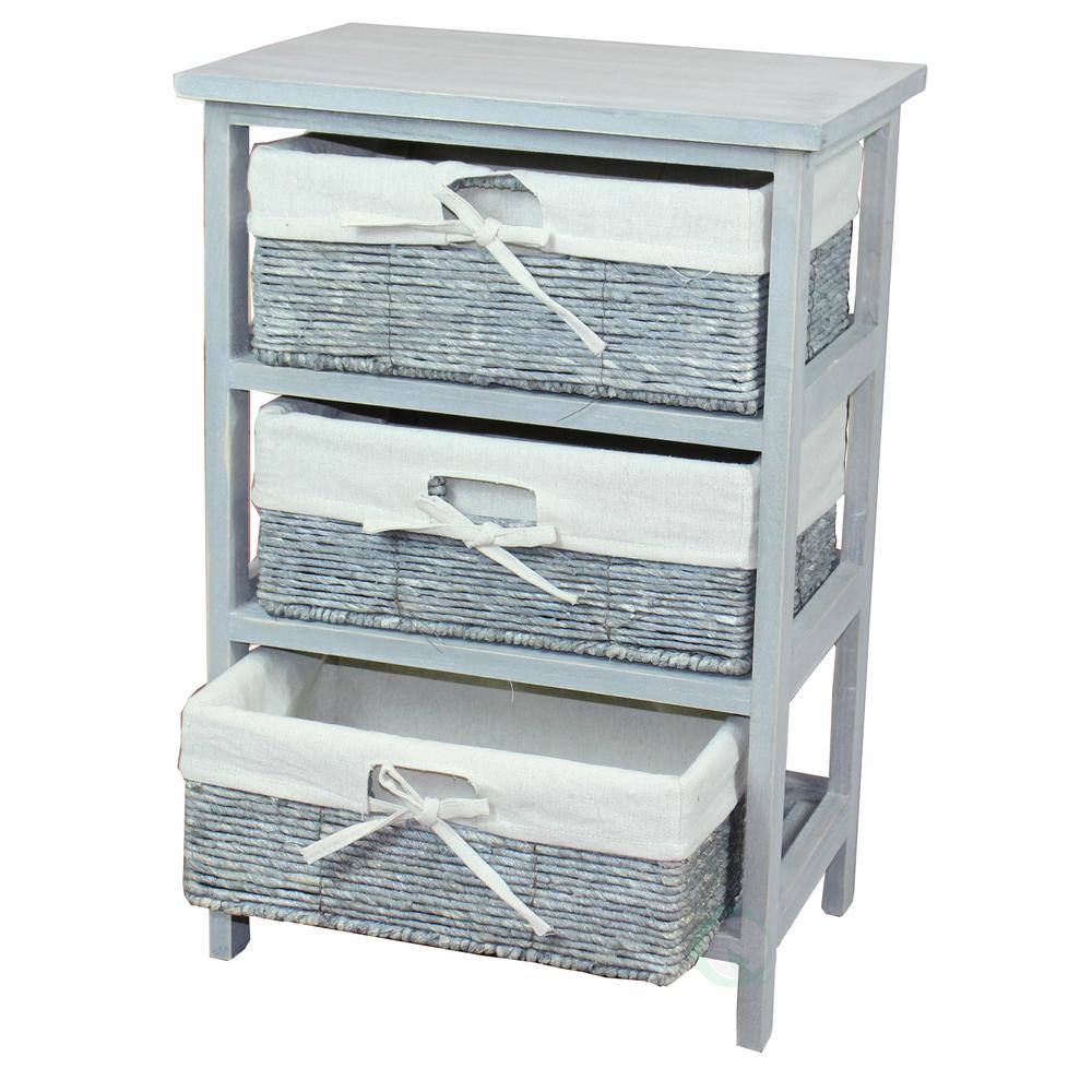 Vintiquewise 15 75 In X 23 In Rustic Gray Wooden Storage Cabinet