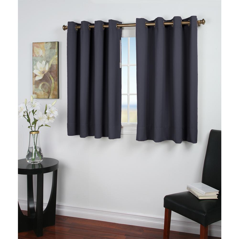 Ricardo Trading Ultimate Blackout 56 In W X 45 In L Polyester Short Length Blackout Window Panel In Blue