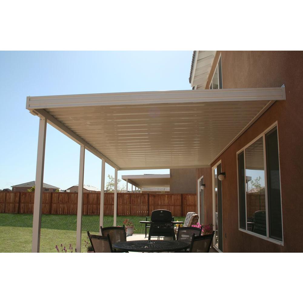 Integra 20 Ft X 12 White Aluminum, Outdoor Patio Covers Home Depot