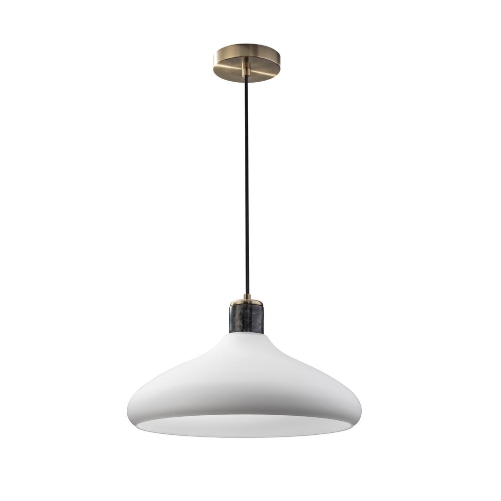 Adesso Astor 78 In 1 Light White Pendant Lamp