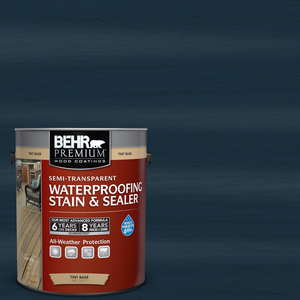 Behr Premium 1 Gal St 101 Atlantic Semi Transpa Waterproofing St 101 Atlantic Semi Transpa Waterproofing Exterior Wood Stain And Sealer