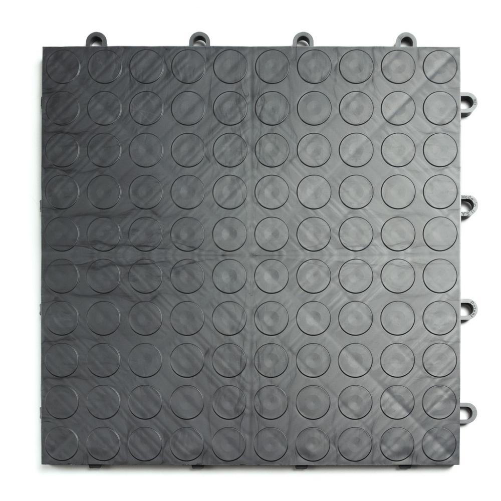 Garage Flooring The Home Depot 12 In X Coin Graphite Modular Tile Garage Flooring