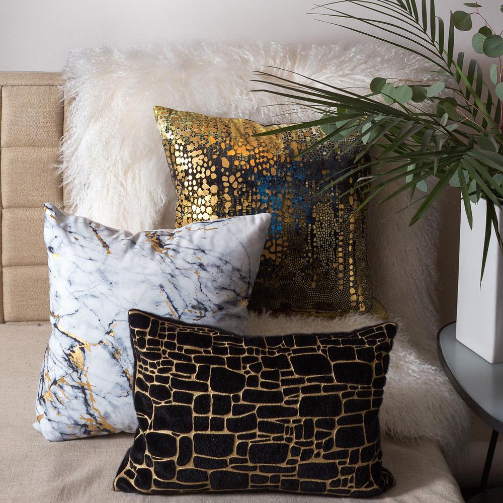Precious Metals Nebula Multi Polyester Indoor Decorative Pillow
