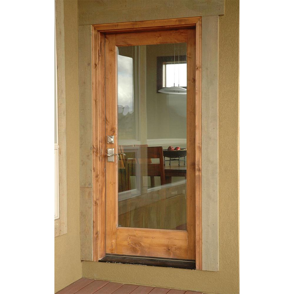 Krosswood Doors 32 In X 80 In Rustic Alder Full Lite Clear Low E