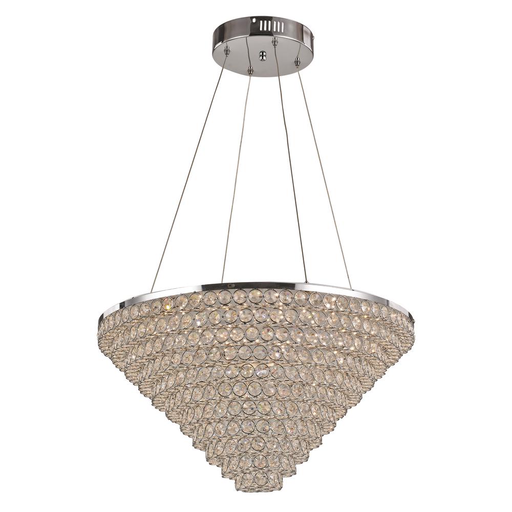 Beaded Pendant Lights Lighting The Home Depot Bel Air 48 Watt Polished Chrome