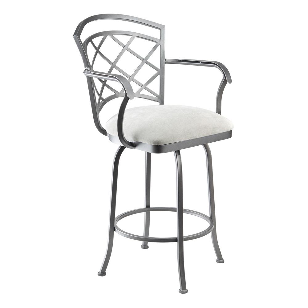 Taylor Gray Home Sicilia 26 In Echo Teak Swivel Bar Stool B518h26as The Home Depot