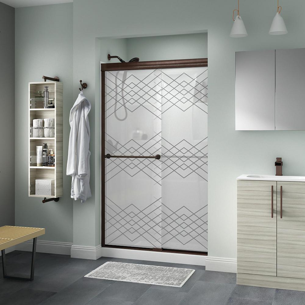 Delta Crestfield 48 In X 70 In Semi Frameless Traditional