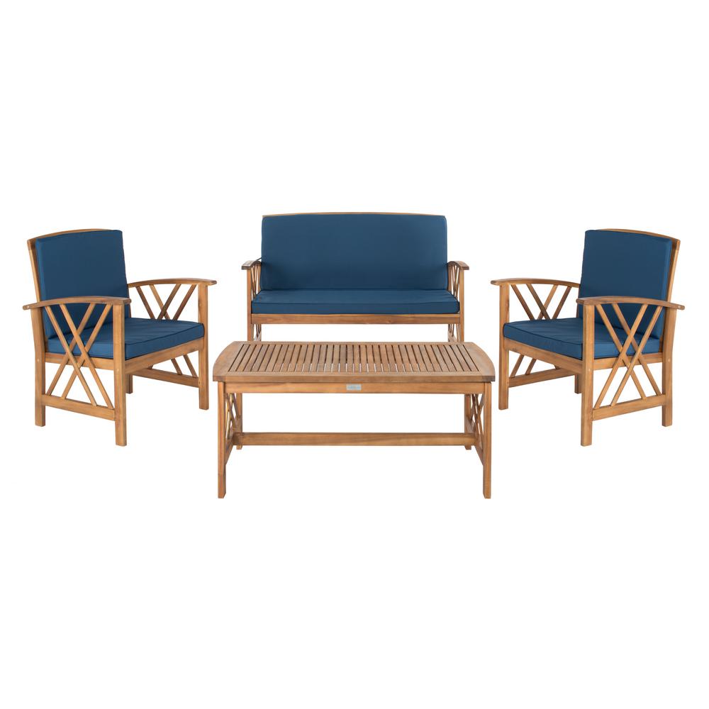 Safavieh Fontana Natural 4-Piece Wood Patio Conversation ... Safavieh Fontana Natural 4-Piece Wood Patio Conversation ... on Safavieh Fontana Patio Set id=58182