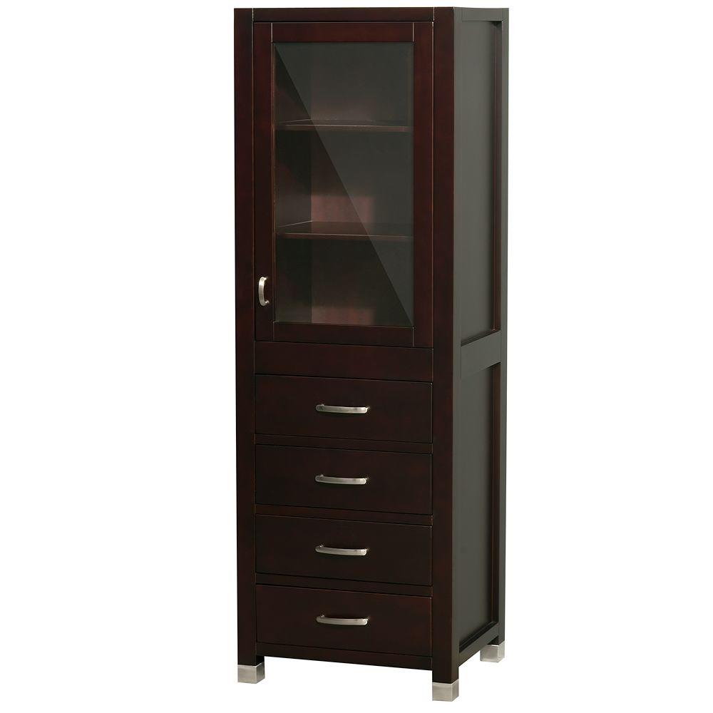 Brown Linen Cabinets Bathroom Storage The Home Depot Shaina