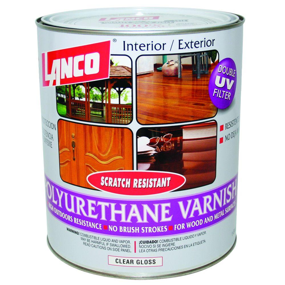 Lanco 1 Qt Clear Gloss Polyurethane Interior Exterior Varnish Lanco 1 Qt Clear Gloss Polyurethane