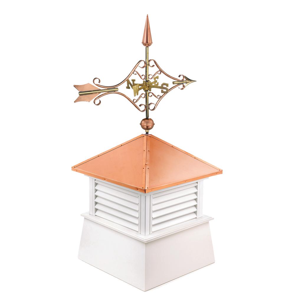 Good Directions Huntington 18 in. x 25 in. Vinyl Cupola with Copper