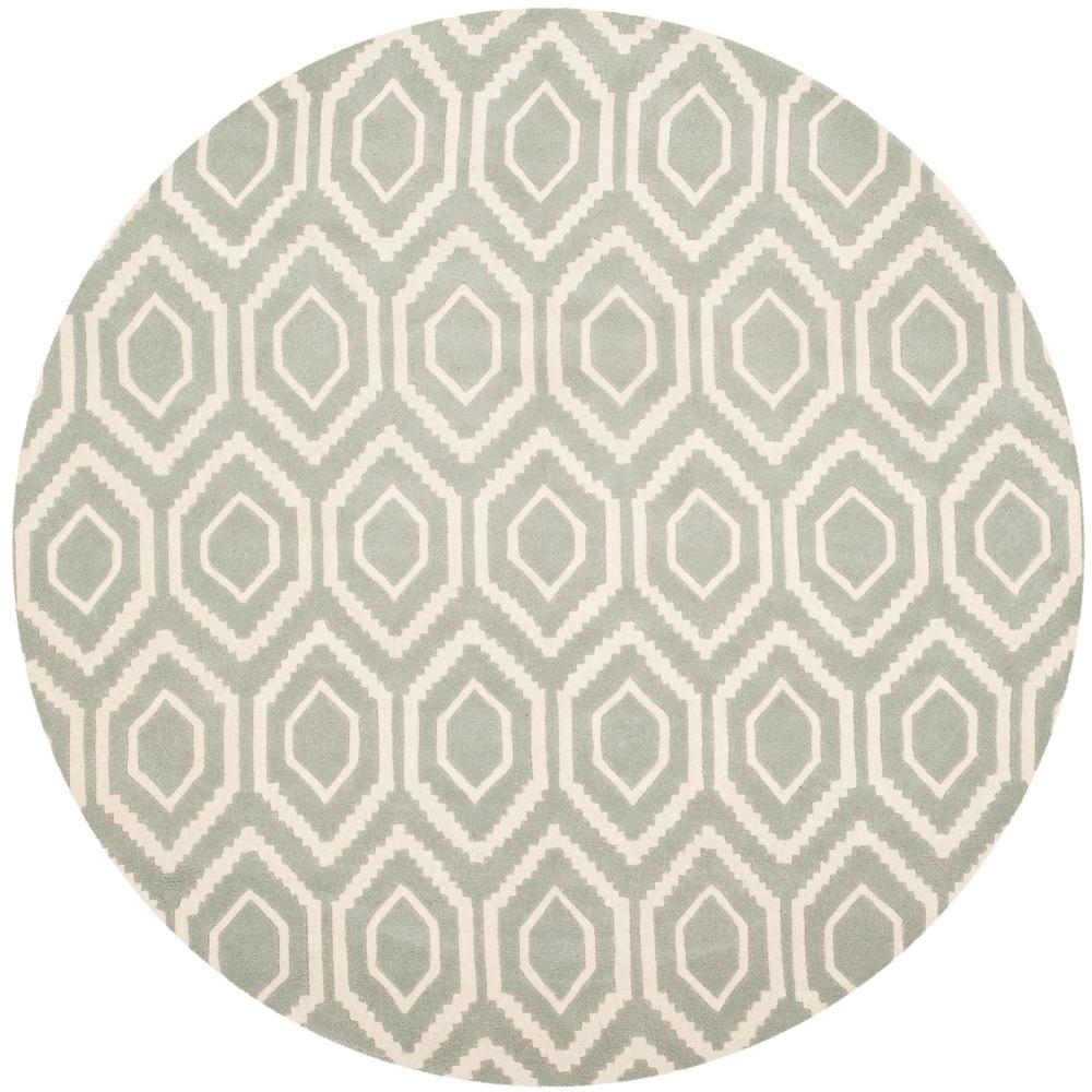 Safavieh Chatham Grey Ivory 7 Ft X Round Area Rug Cht731e Grey Ivory 7 Ft X Round Area Rug