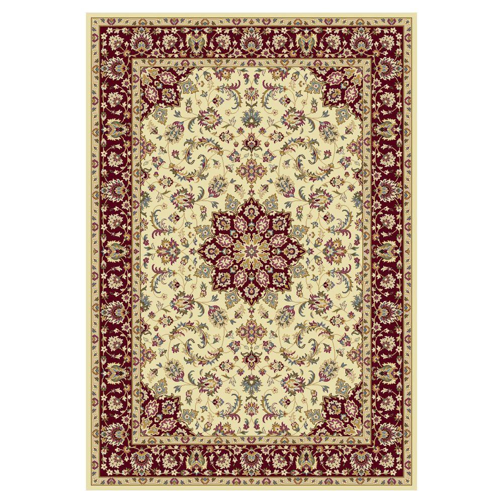 Kas Rugs Hudson Classic Ivory Red 8 Ft X 11 Area Rug Kas Rugs Hudson Classic Ivory Red 8 Ft X 11 Area Rug