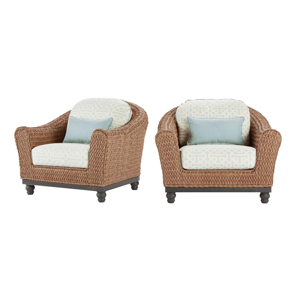 Home Decorators Collection Camden Light Brown Wicker Outdoor Lounge