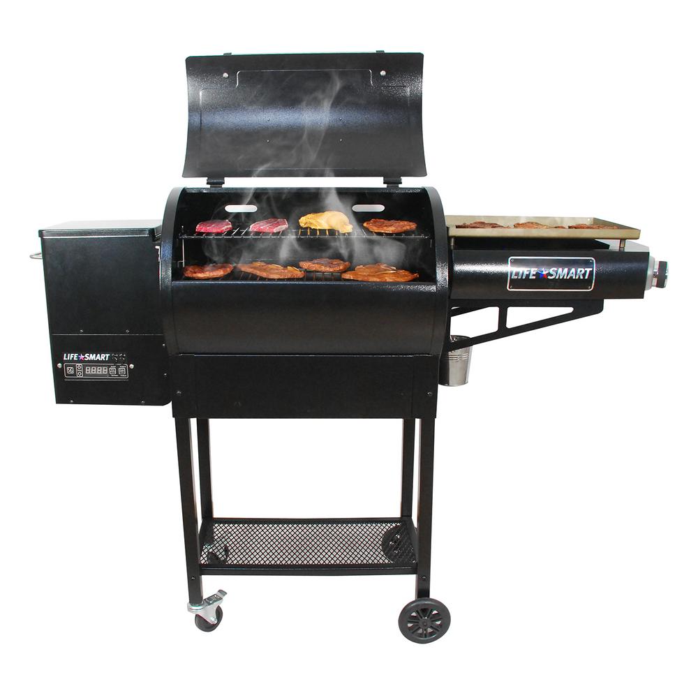 Lifesmart Dual Cook 600 Sq In Pellet Grill And Griddle Combo In Black Scs P760g The Home Depot,Weeping Willow Tree Drawing