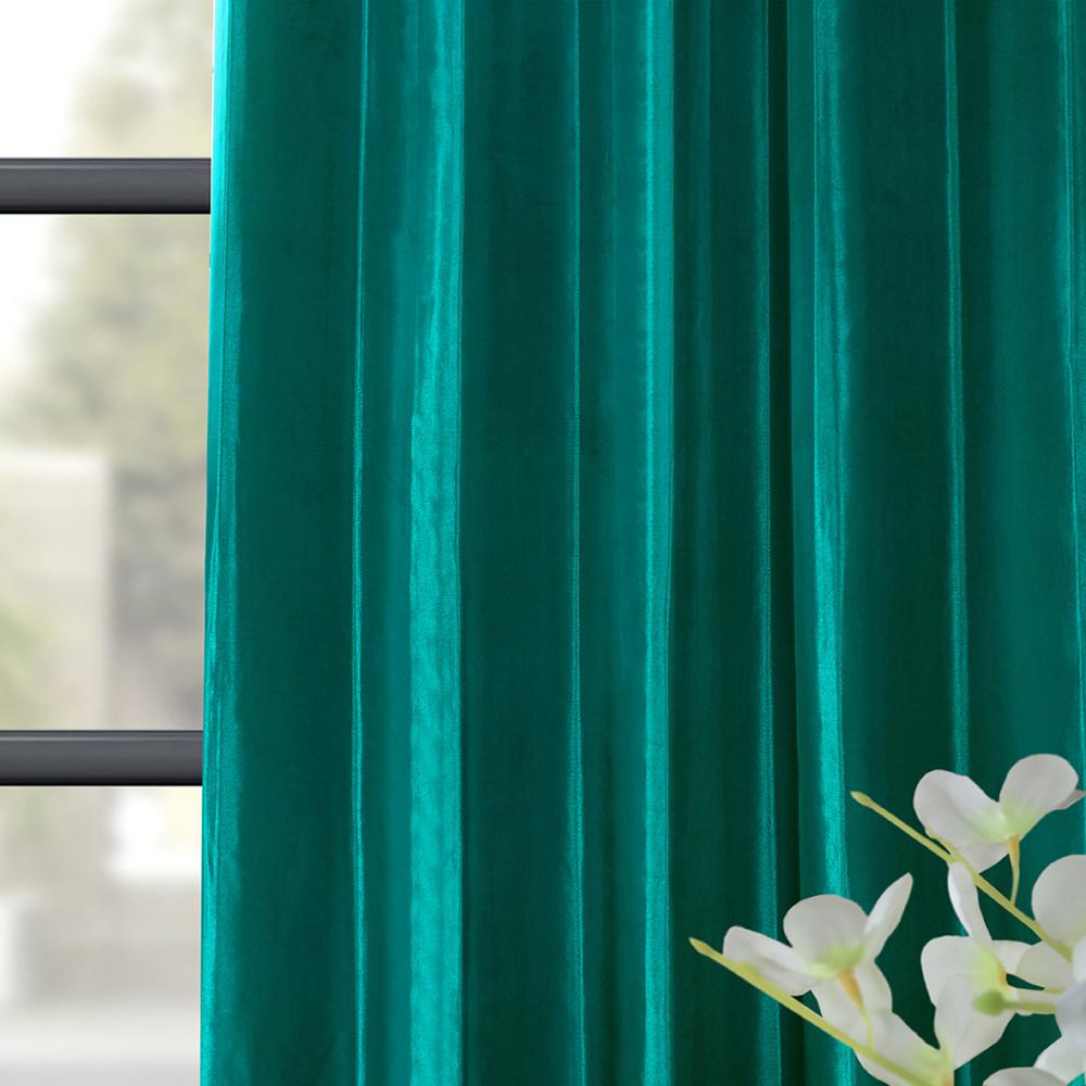 Exclusive Fabrics Furnishings Largo Teal Blue Faux Silk Taffeta