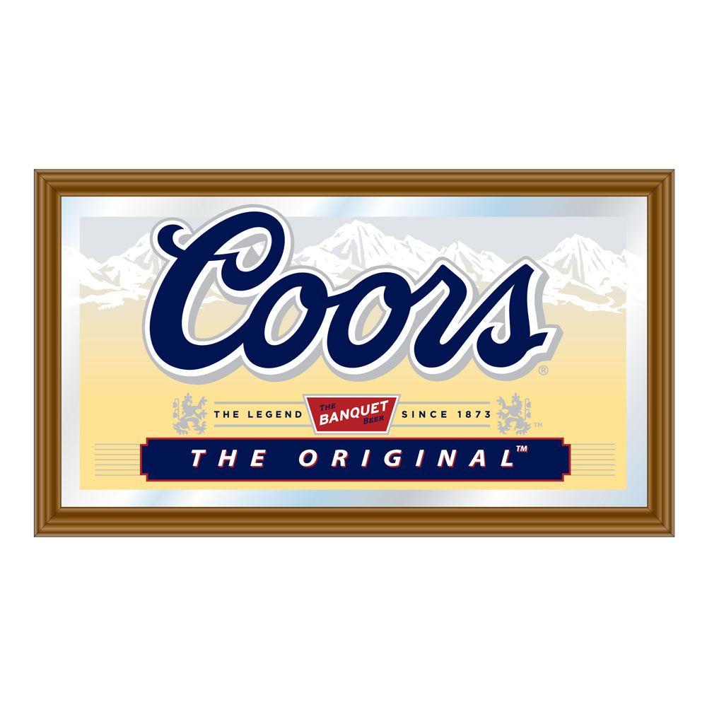 Trademark Coors Banquet 15 in. x 26 in. Brown Wood Framed ...